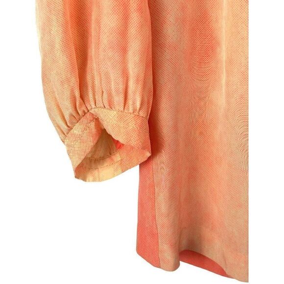 Diane Von Furstenberg Cahill Blouse Tie Dye Print 100% Silk Blouse Sz 2 EUC - Picture 4 of 8